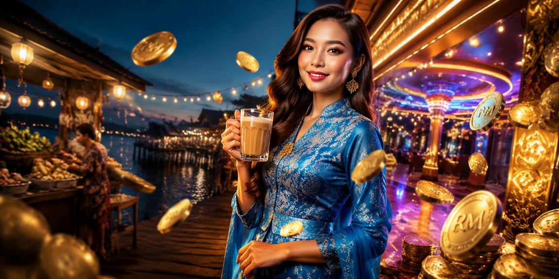 Pengguna Malaysia berbaju kurung menikmati pengalaman pertaruhan sukan dalam talian melalui platform 737 yang mesra pengguna